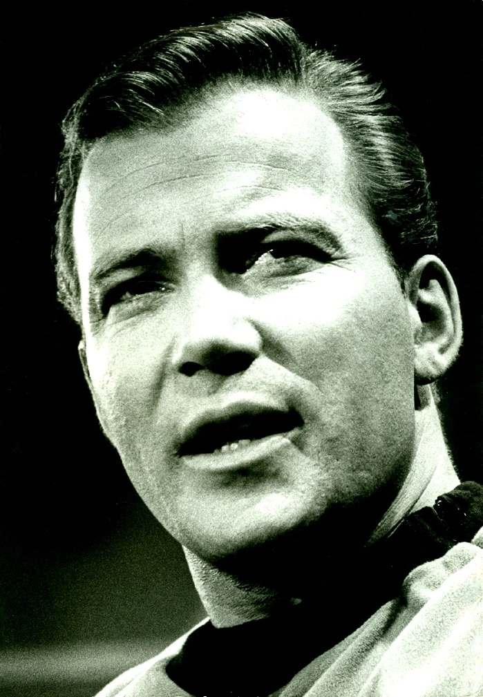 William Shatner as Captain James T. Kirk in a 1966 publicity portrait, looking off-camera.